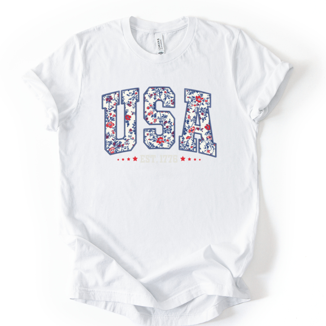 Floral USA - Bella Canvas Super Soft Straight Cut T shirt