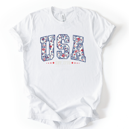 Floral USA - Bella Canvas Super Soft Straight Cut T shirt