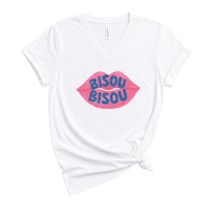 Bisou  - Short Sleeve V-Neck Tee