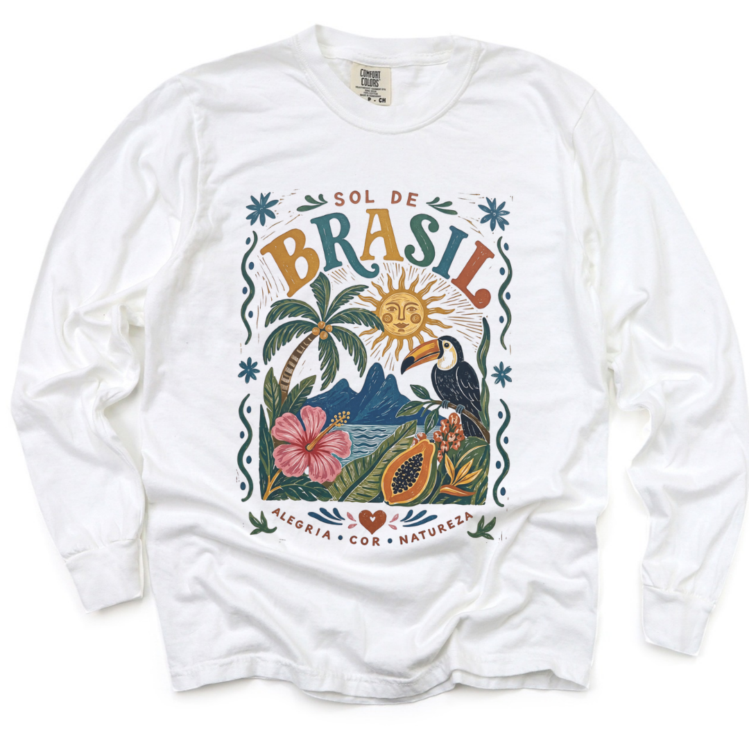 Brazil - Comfort Colors Long Sleeve Premium T Shirt