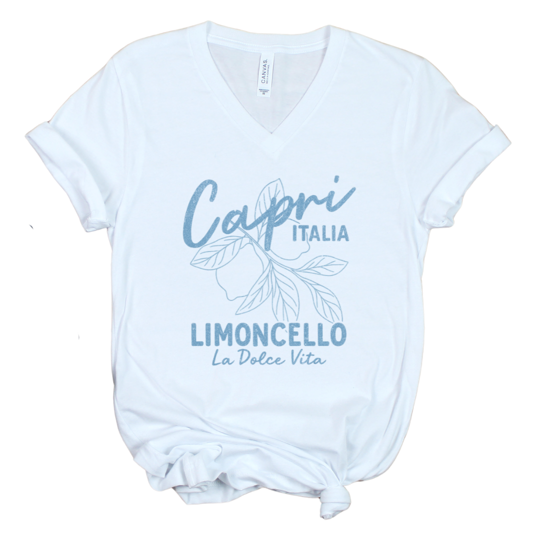 Capri - Short Sleeve V-Neck Tee