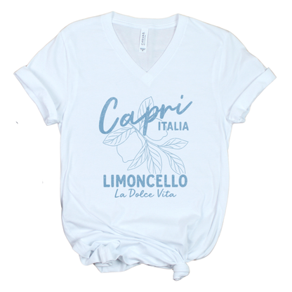 Capri - Short Sleeve V-Neck Tee