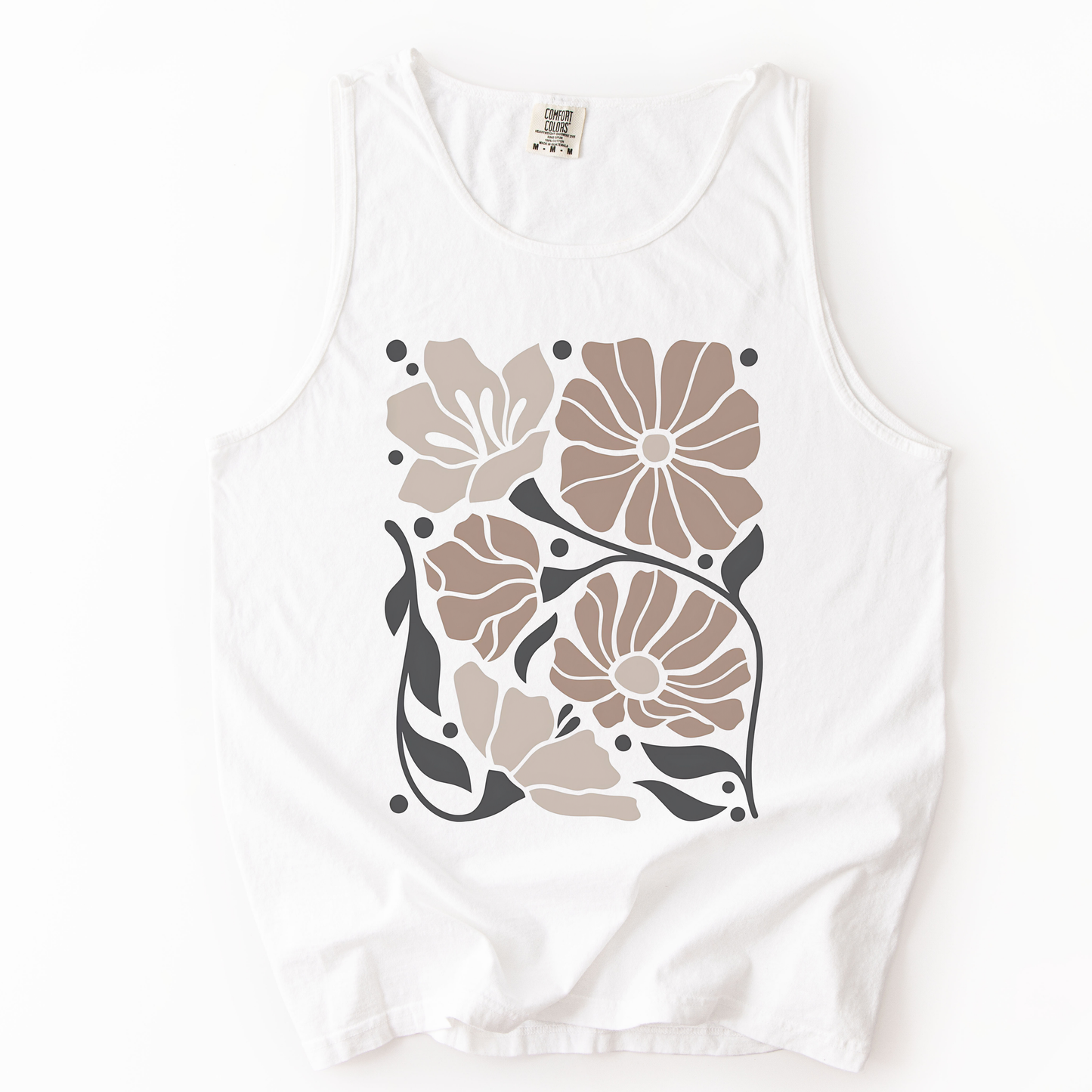 Abstract Floral - Comfort Colors Premium Tank Top