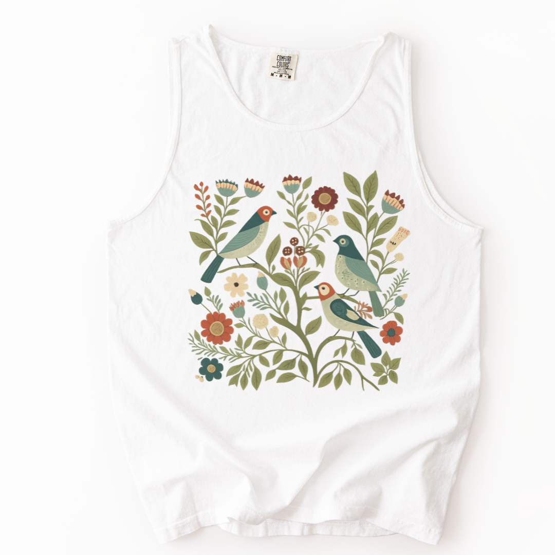 Folk Aviary - Comfort Colors Premium Tank Top