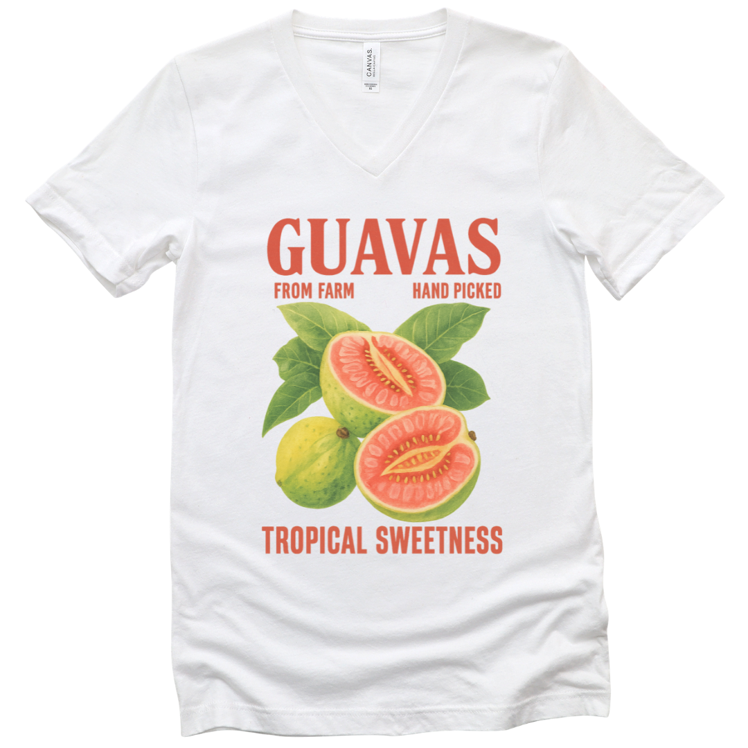 Guavas Tropical Sweetness Tee - Short Sleeve V Neck