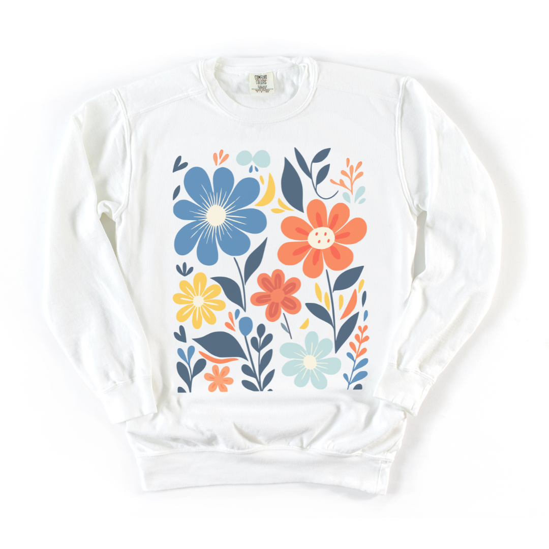 Floral Riot - Comfort Colors Premium Heavyweight Sweatshirt