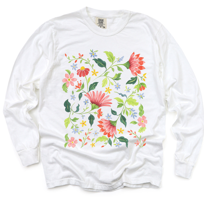 Botanical Bliss - Comfort Colors Premium Long Sleeve T Shirt