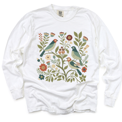 Folk Aviary - Comfort Colors Premium Long Sleeve T Shirt