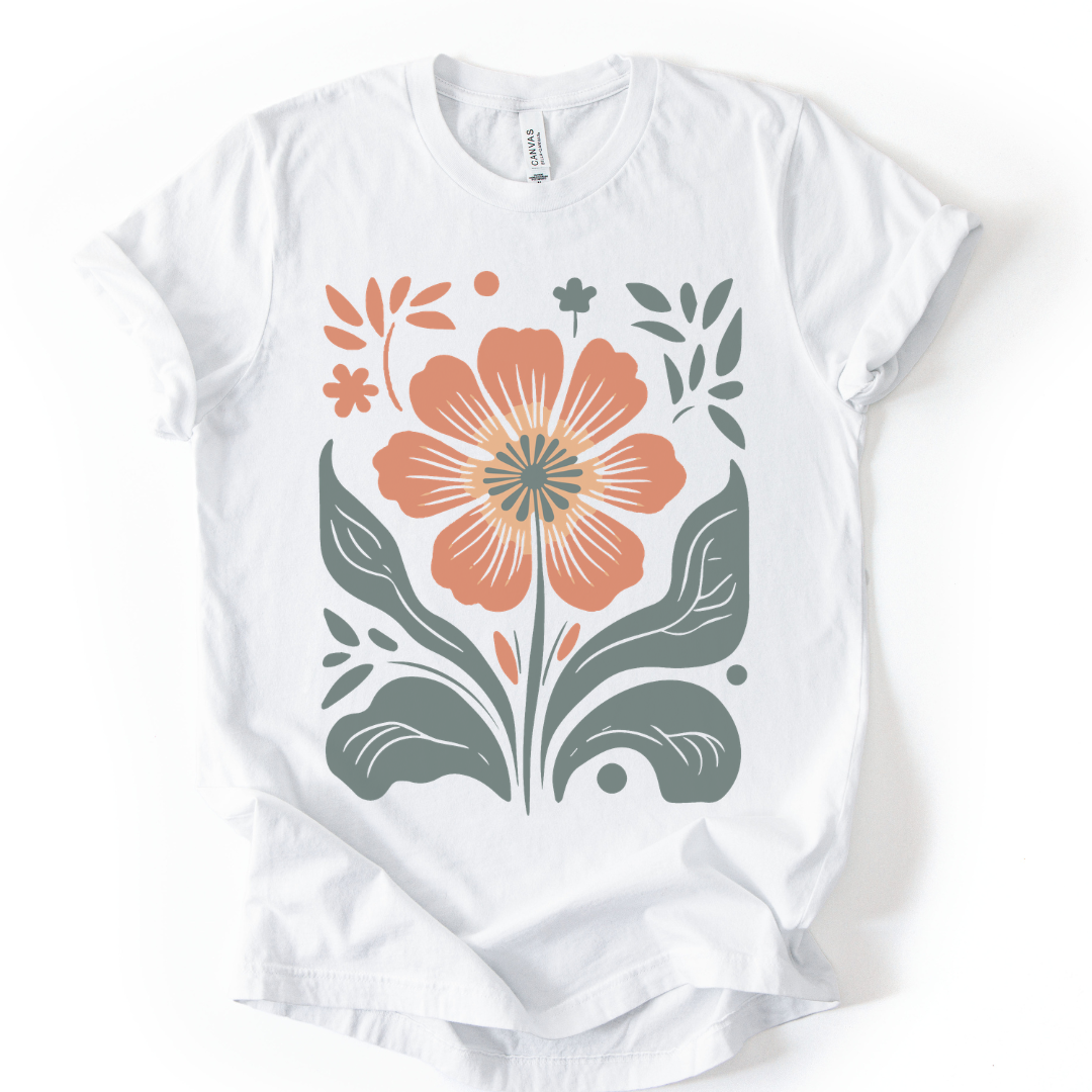 Retro Floral - Bella Canvas Super Soft T Shirt
