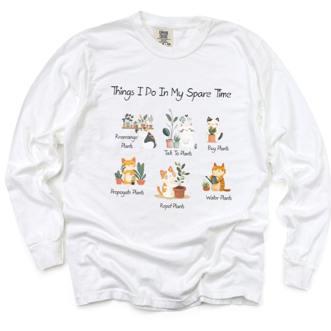 Things I Do In My Spare Time - Comfort Colors Long Sleeve Premium T Shirt