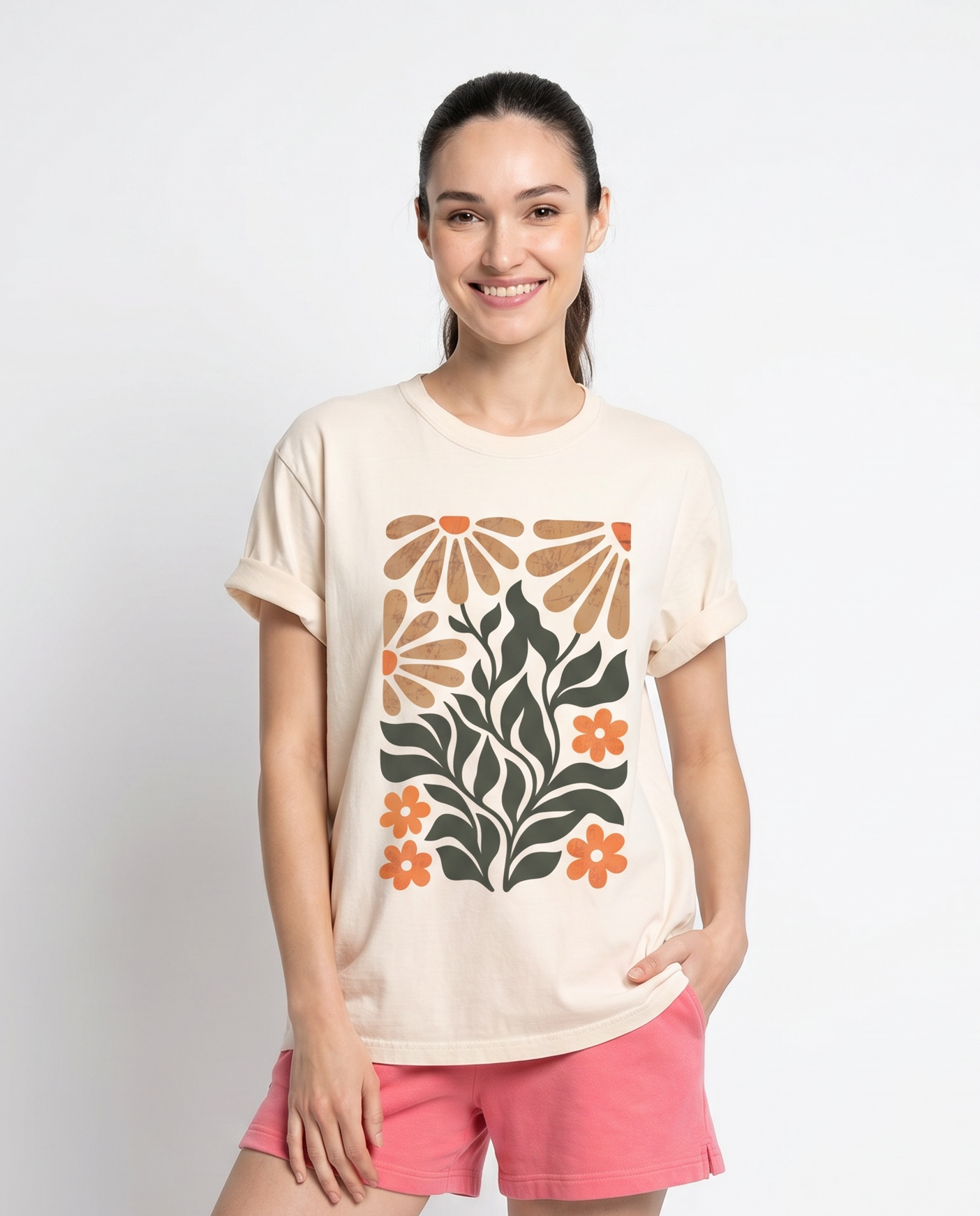 Wildlight Floral -  Relaxed Fit Vintage Wash T Shirt