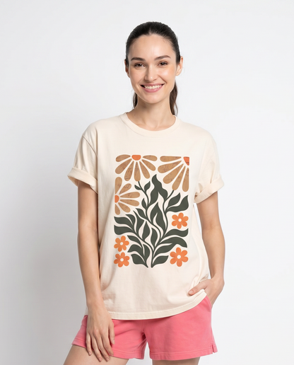 Wildlight Floral -  Relaxed Fit Vintage Wash T Shirt