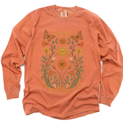 Golden Butterfly - Comfort Colors Premium Long Sleeve T Shirt