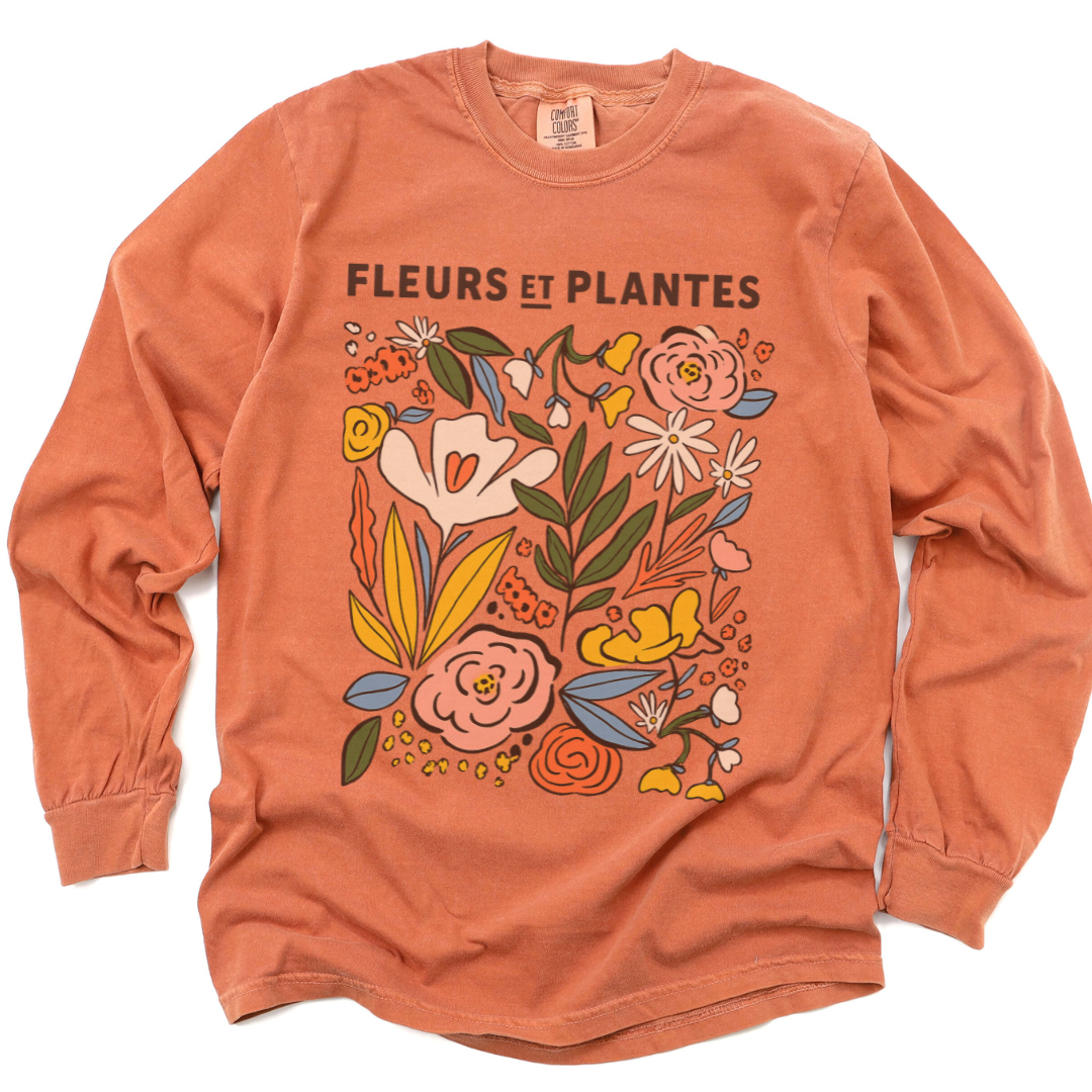 Fleurs Et Plantes - Comfort Colors Premium Long Sleeve T Shirt