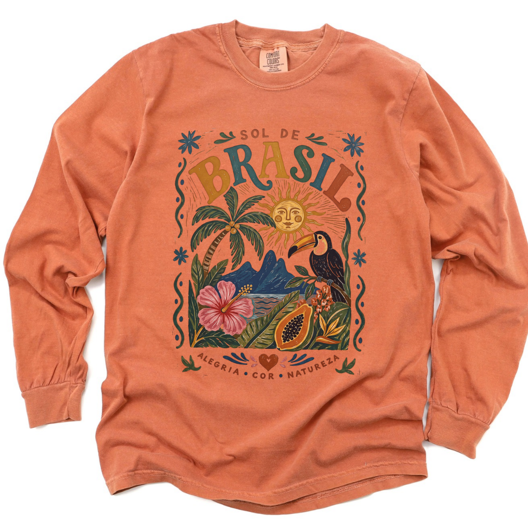 Brazil - Comfort Colors Long Sleeve Premium T Shirt