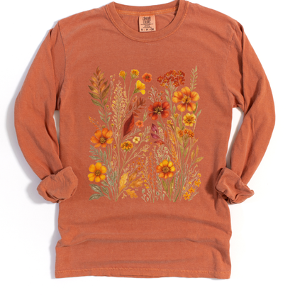 Autumn Floral - Comfort Colors Premium Long Sleeve T Shirt